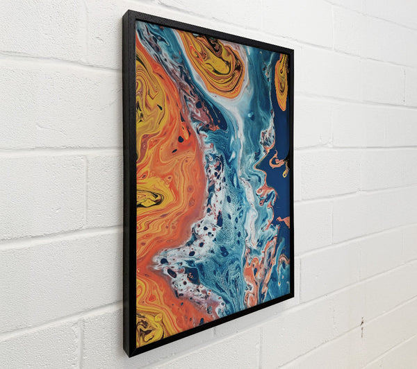 Blue And Orange Swirl