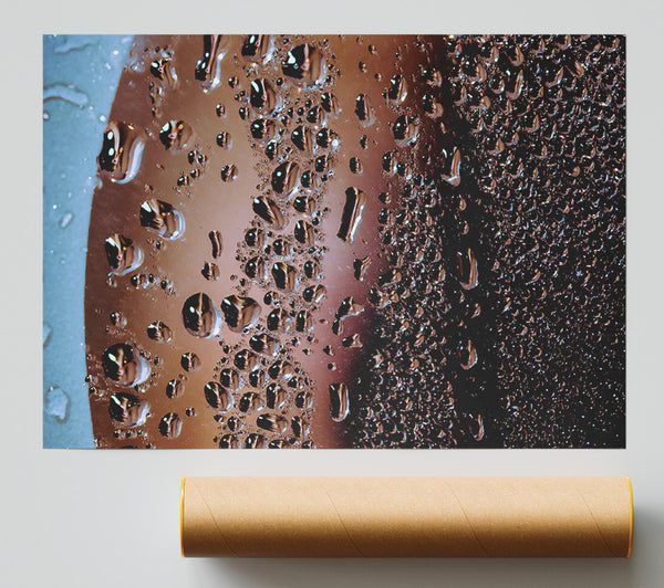 Crimson Water Drops Print