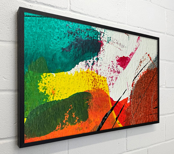 Yellow And Teal Abstract