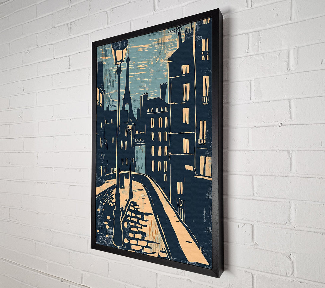  A Canvas Print of Pale Paris Street Canvas Print