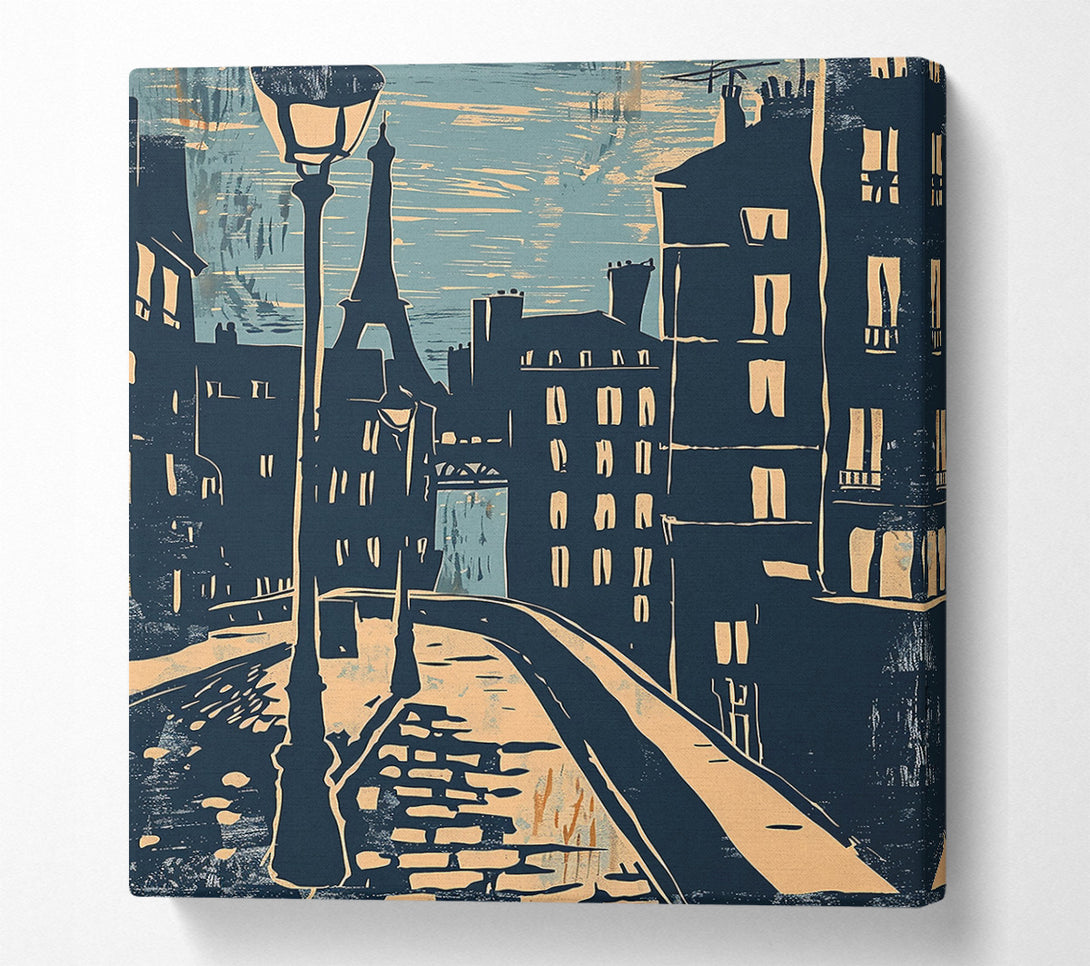  A Canvas Print of Pale Paris Street Canvas Print