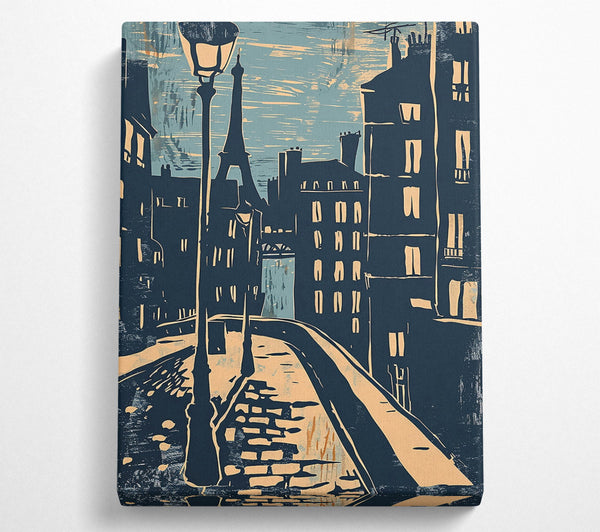  A Canvas Print of Pale Paris Street Canvas Print