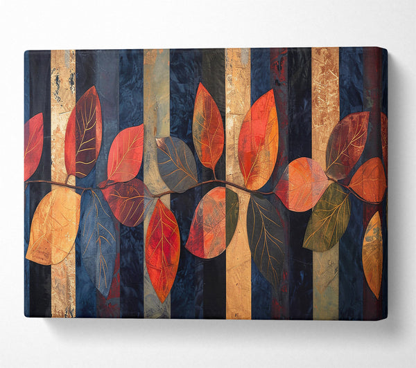  A Canvas Print of Crimson Leaf Symphony Canvas Wall Art