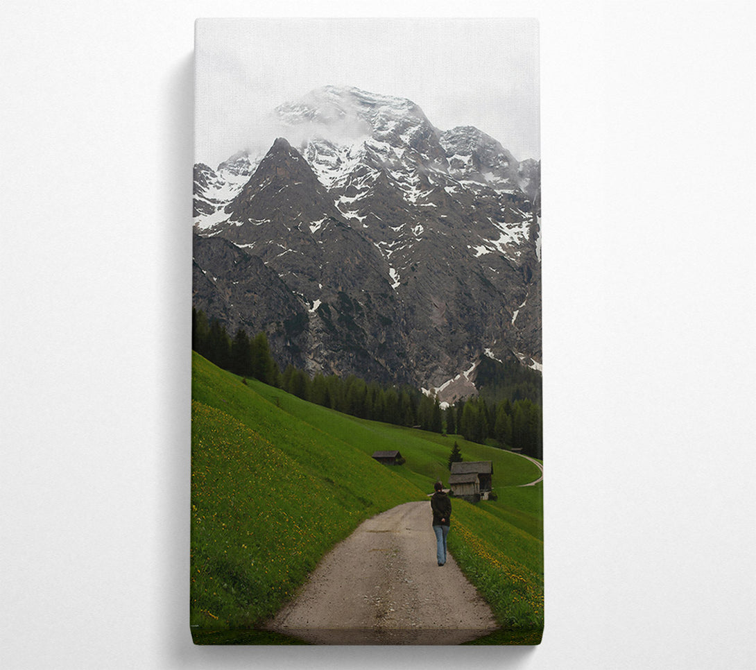  A Canvas Print of Green Road To Grey Peaks Canvas Art