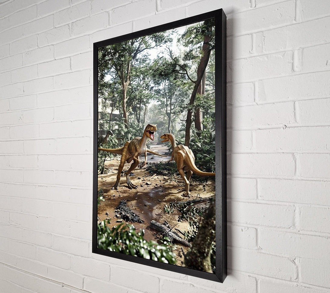  A Canvas Print of Brown Forest Encounter Canvas Art