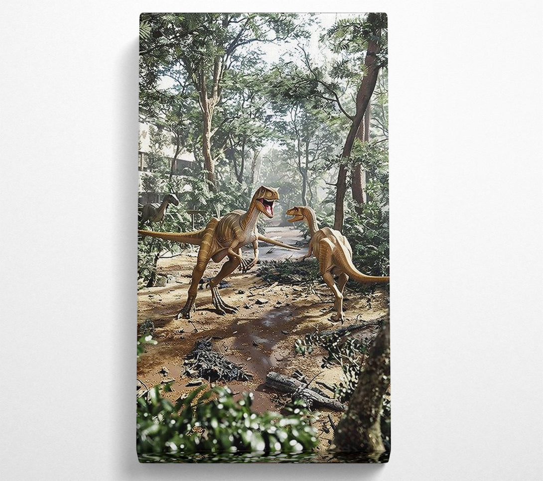  A Canvas Print of Brown Forest Encounter Canvas Art