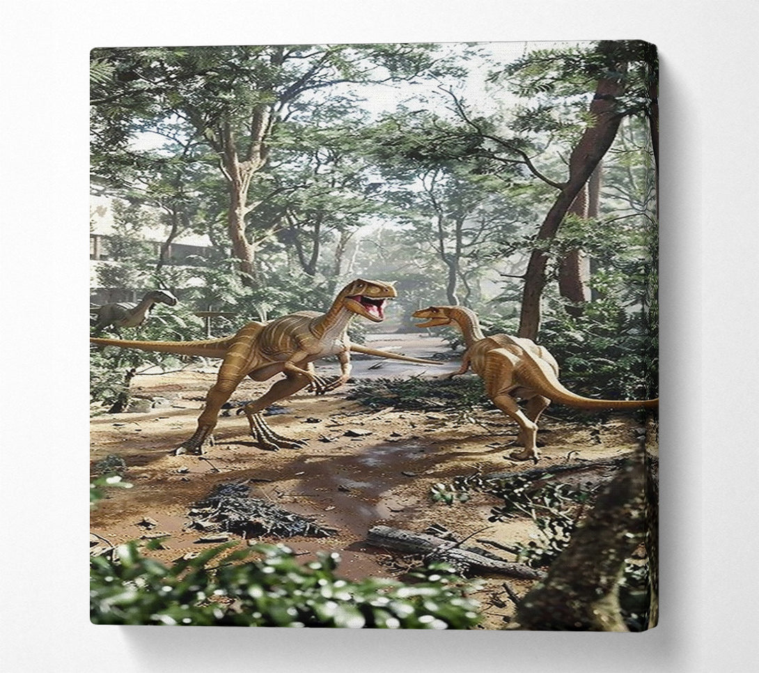  A Canvas Print of Brown Forest Encounter Canvas Art