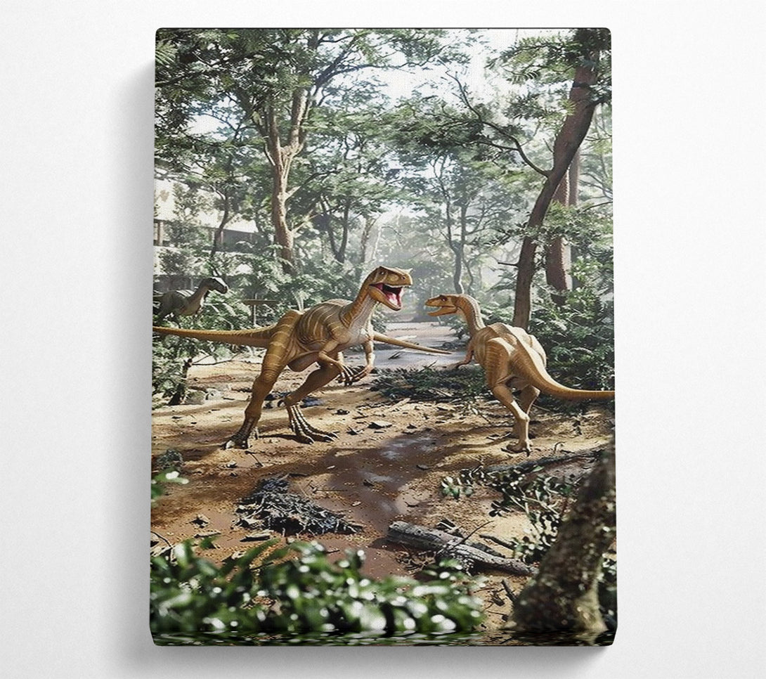  A Canvas Print of Brown Forest Encounter Canvas Art