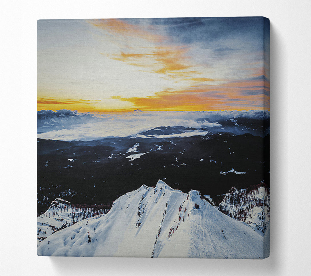 A Canvas Print of Golden Summit View Canvas Print