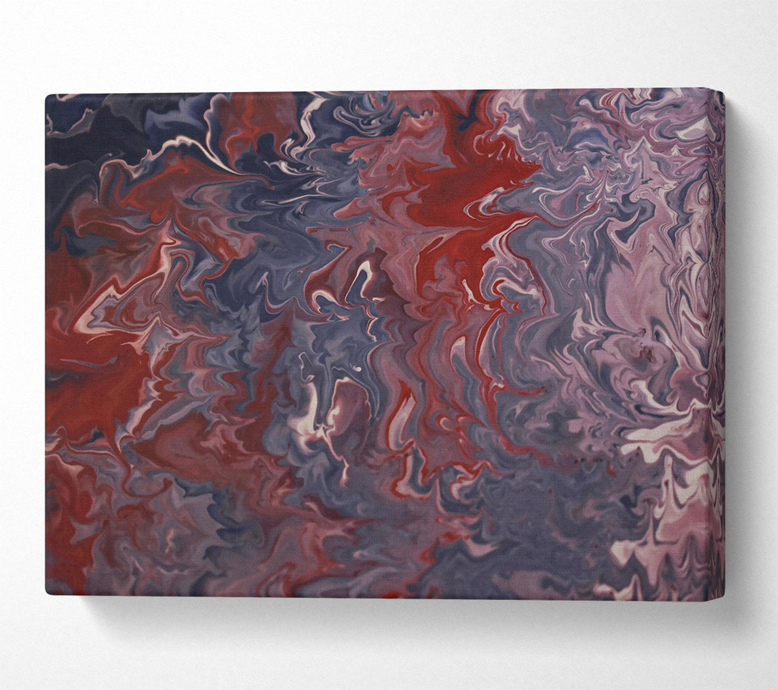  A Canvas Print of Crimson Swirls And Hues Canvas Wall Art