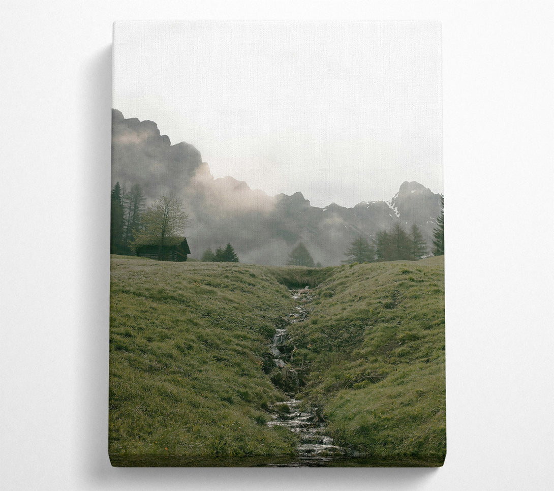  A Canvas Print of Green Mountain Stream Canvas Art