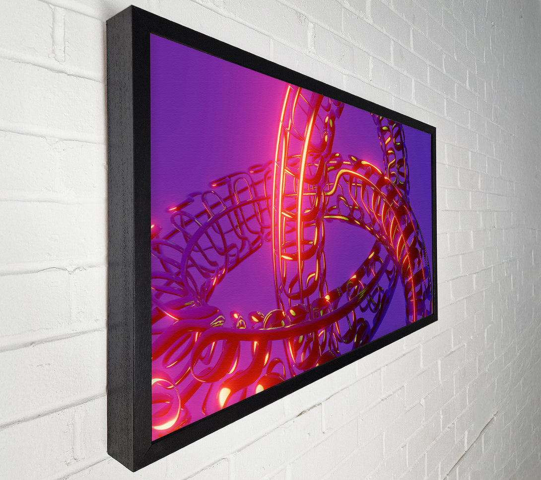  A Canvas Print of Crimson Intertwined Loops Canvas Print