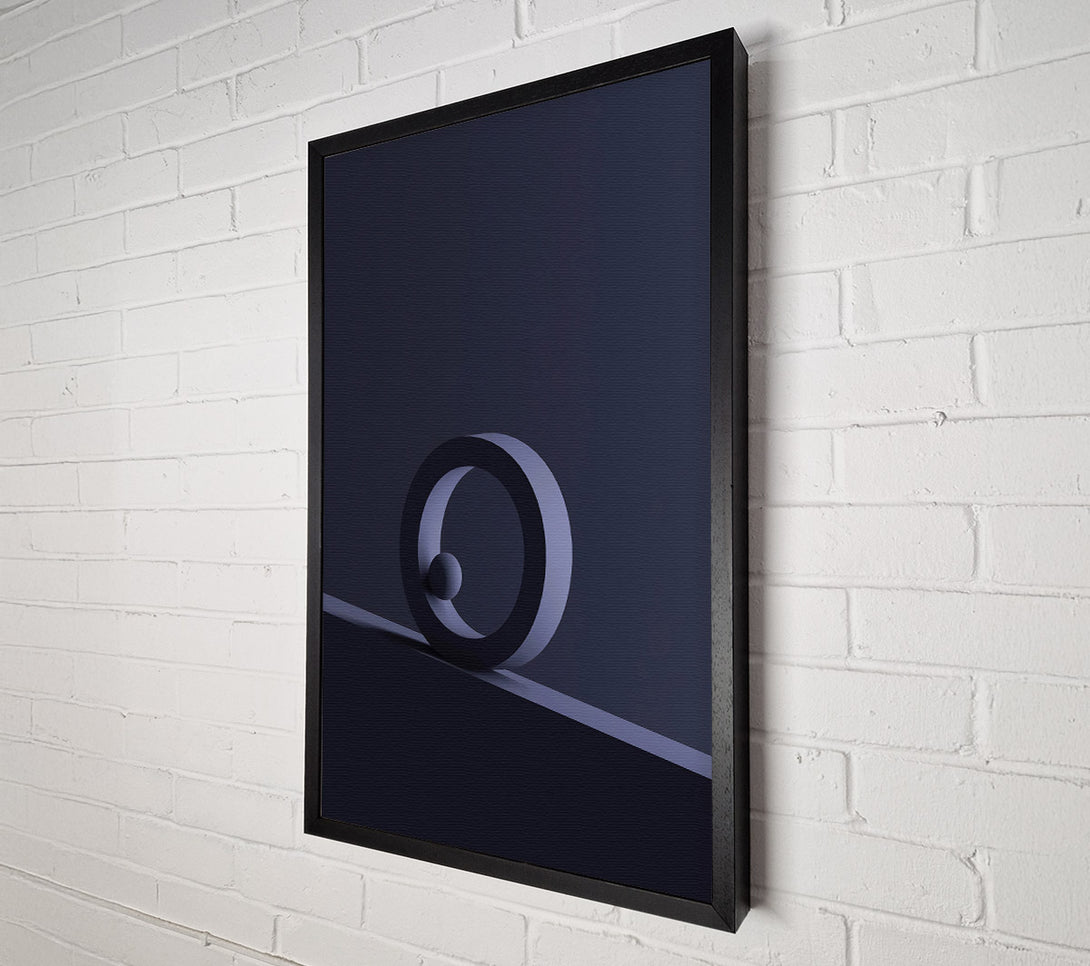  A Canvas Print of Blue Circle  With Ball Canvas Wall Art