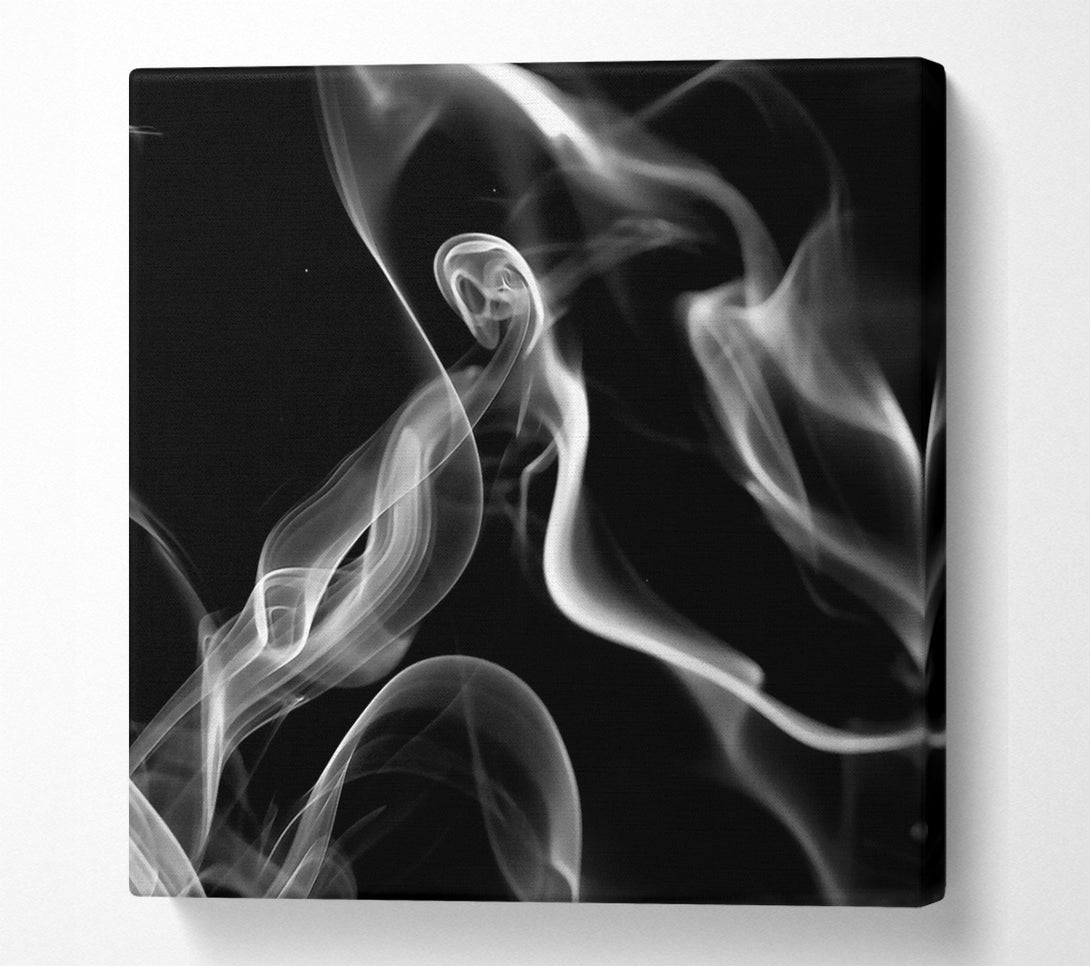  A Canvas Print of White Smoke Abstraction Canvas Wall Art