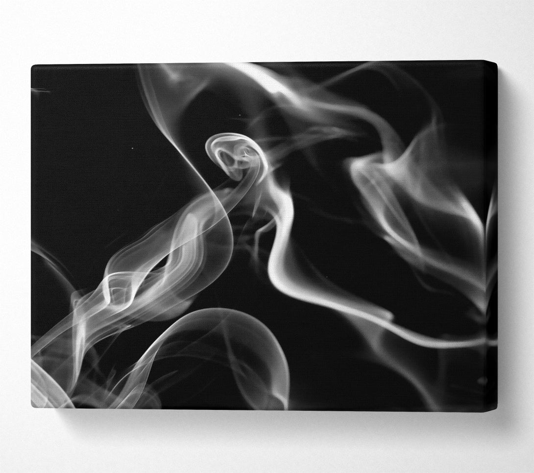  A Canvas Print of White Smoke Abstraction Canvas Wall Art