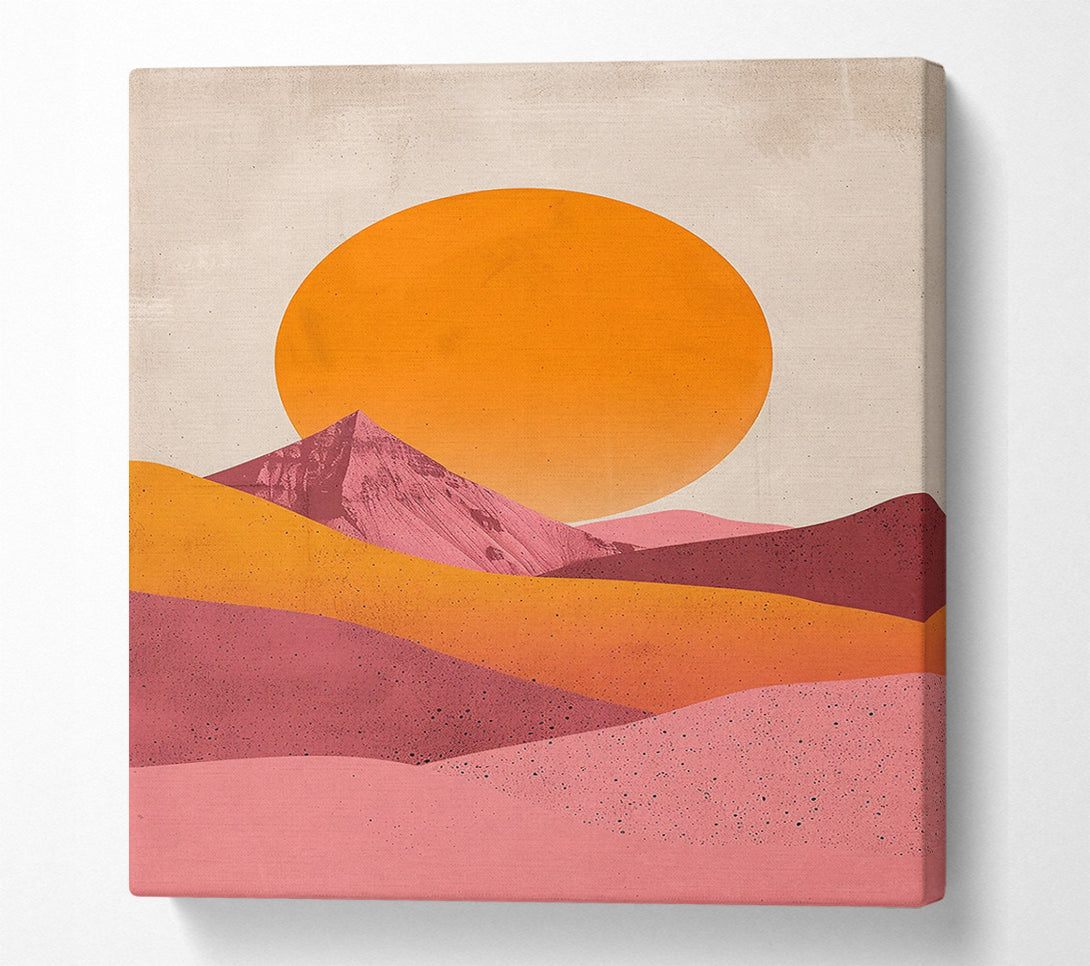  A Canvas Print of Pink Desert Sunset Canvas Print