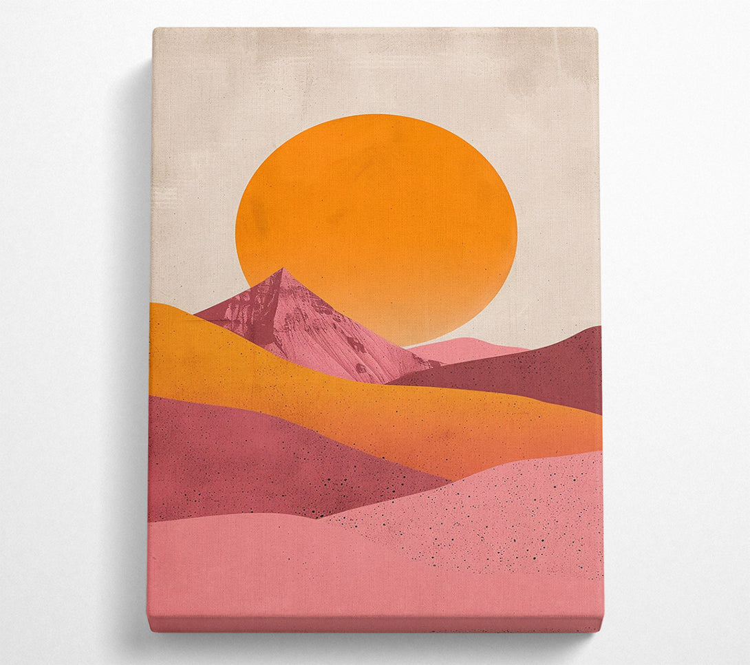  A Canvas Print of Pink Desert Sunset Canvas Print