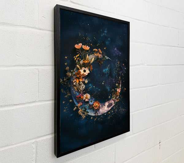 Midnight Floral Crescent