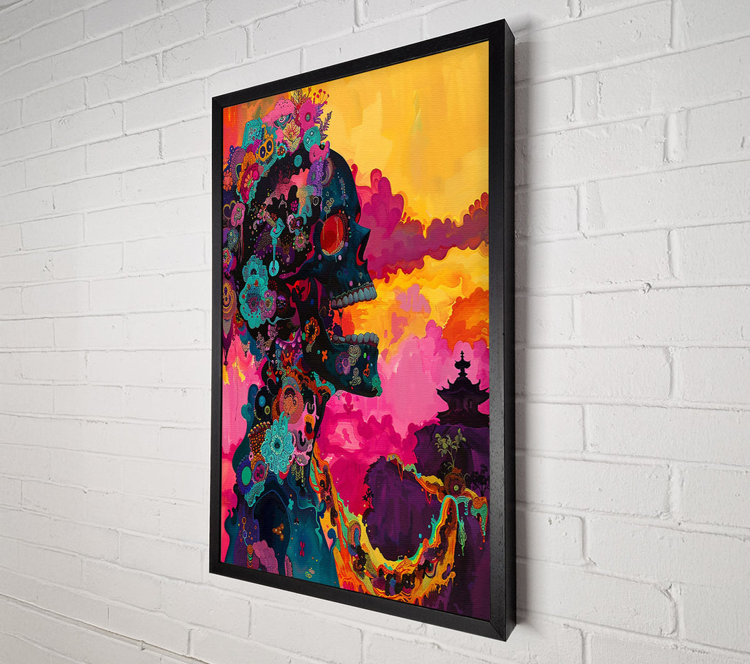  A Canvas Print of Pink Skull Dreamscape Canvas Print