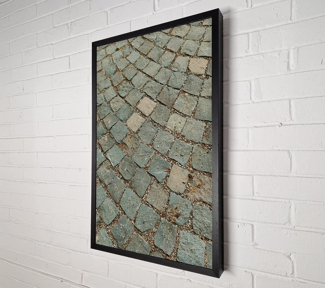  A Canvas Print of Grey Cobblestone Path Canvas Print