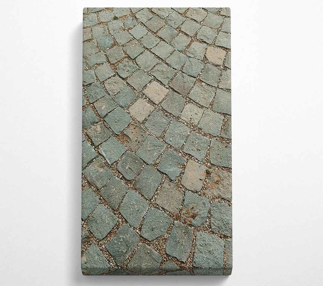  A Canvas Print of Grey Cobblestone Path Canvas Print