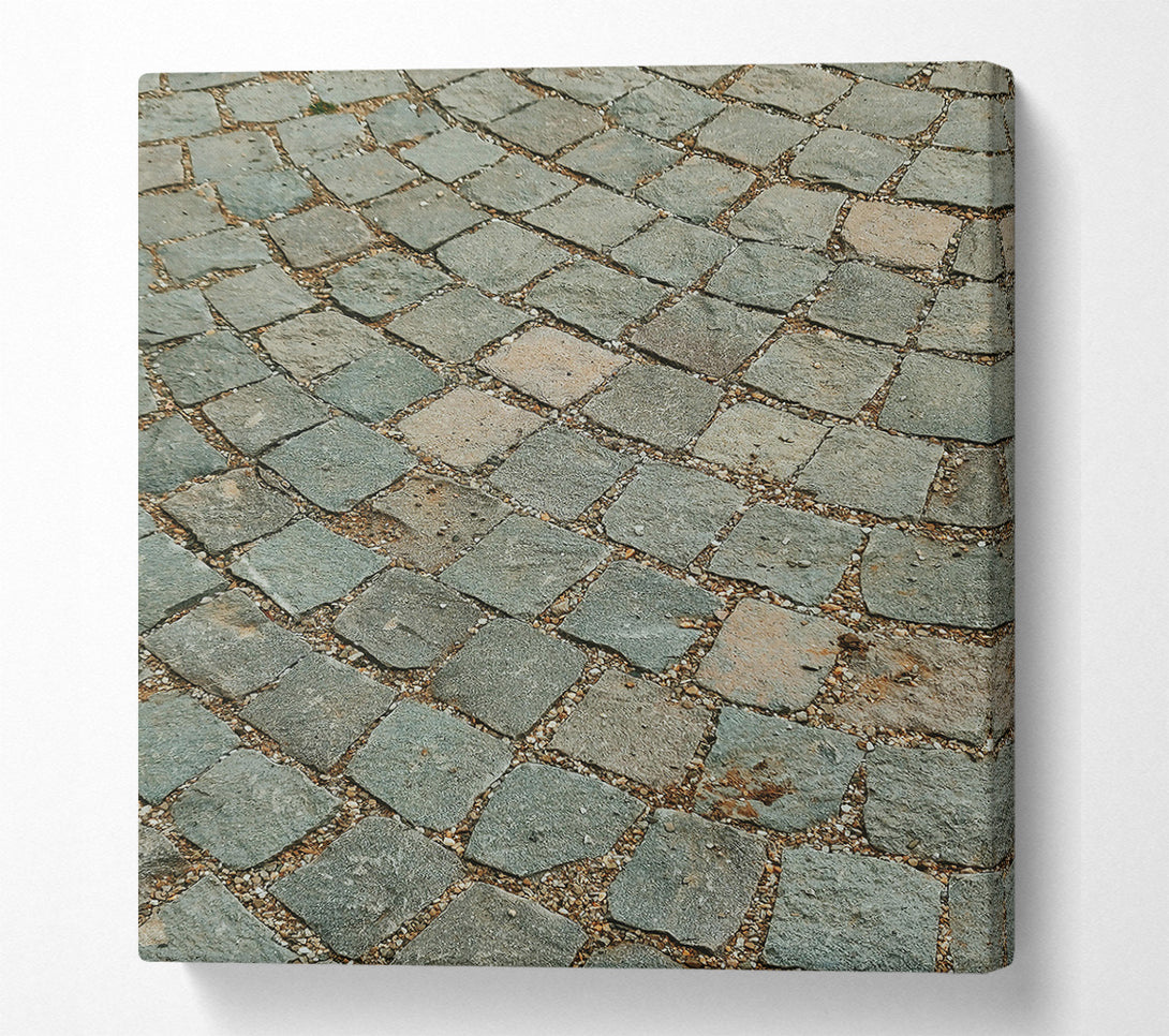  A Canvas Print of Grey Cobblestone Path Canvas Print