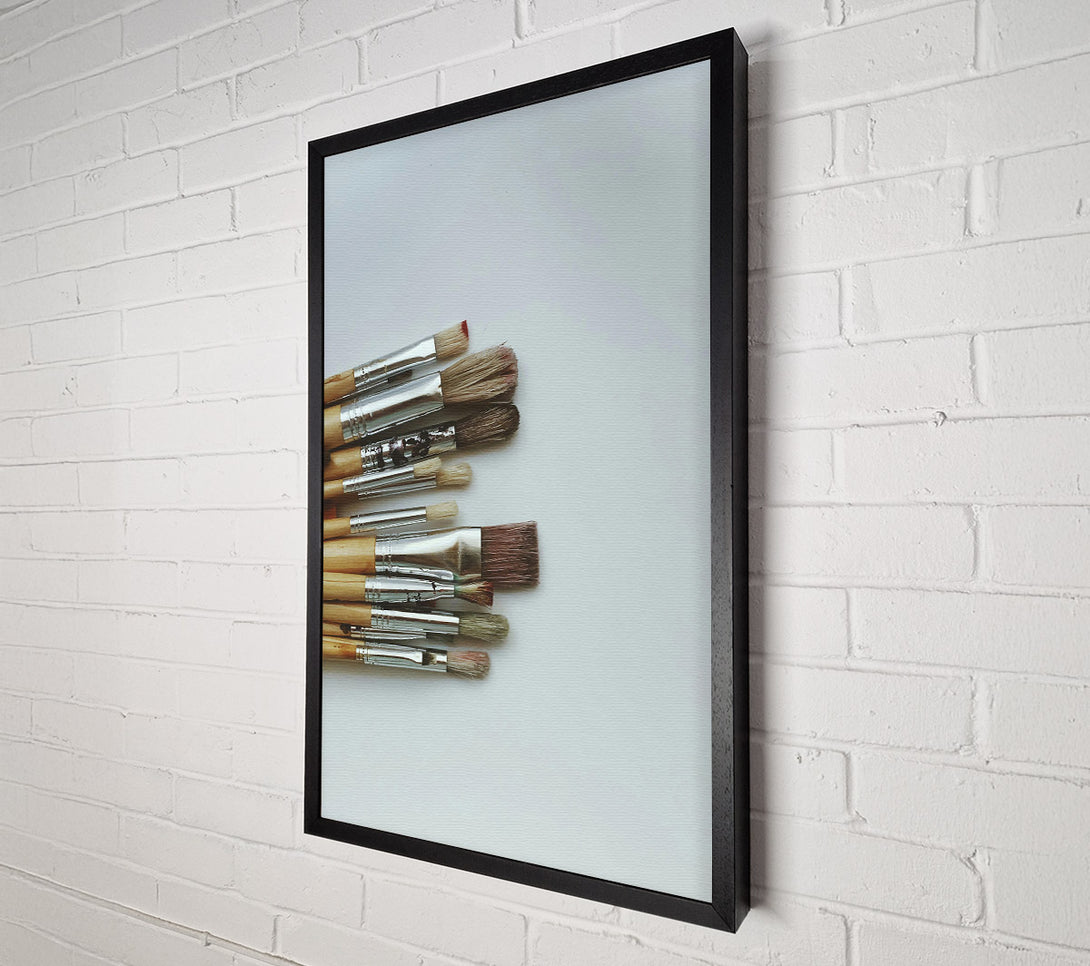  A Canvas Print of Brown Bristle Brushes Canvas Print