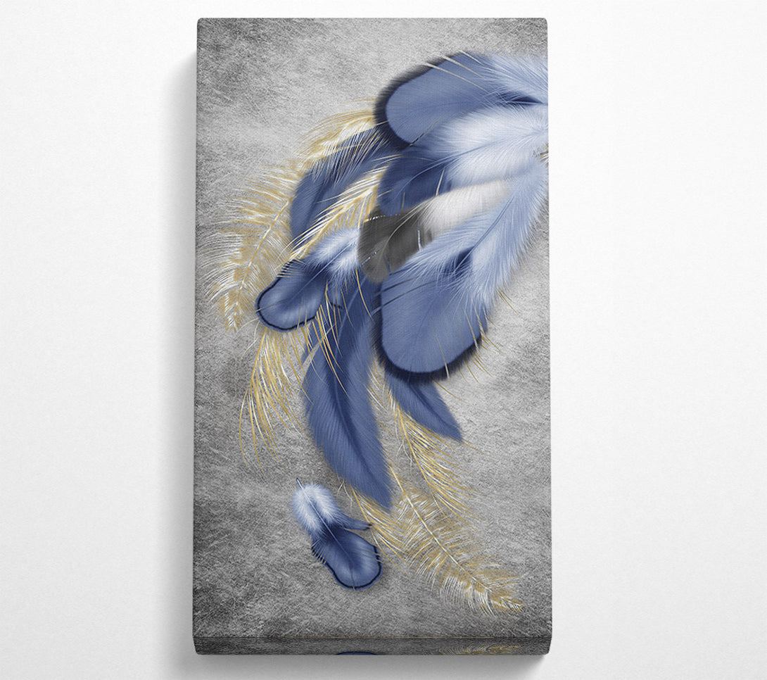  A Canvas Print of Blue Feathers Canvas Wall Art