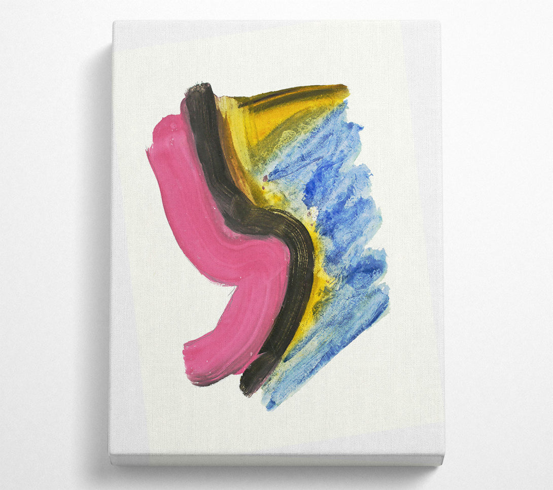  A Canvas Print of Pink Abstract Swirl Canvas Wall Art