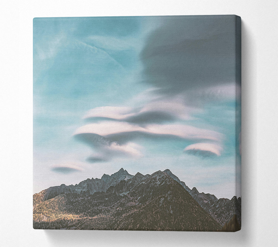  A Canvas Print of Azure Sky Mountains Canvas Art