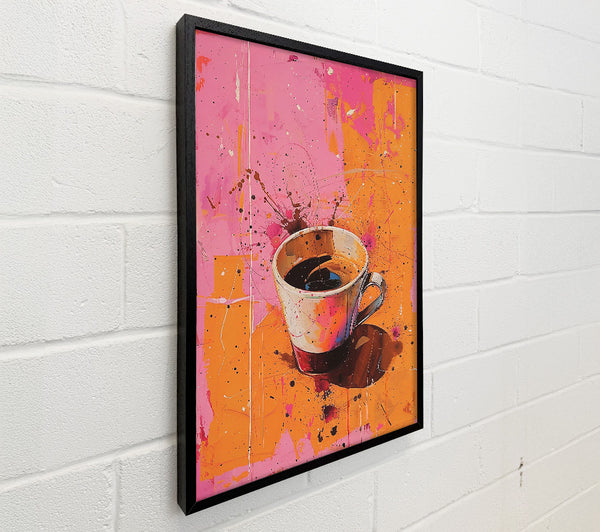 Pink Splashes And Coffee