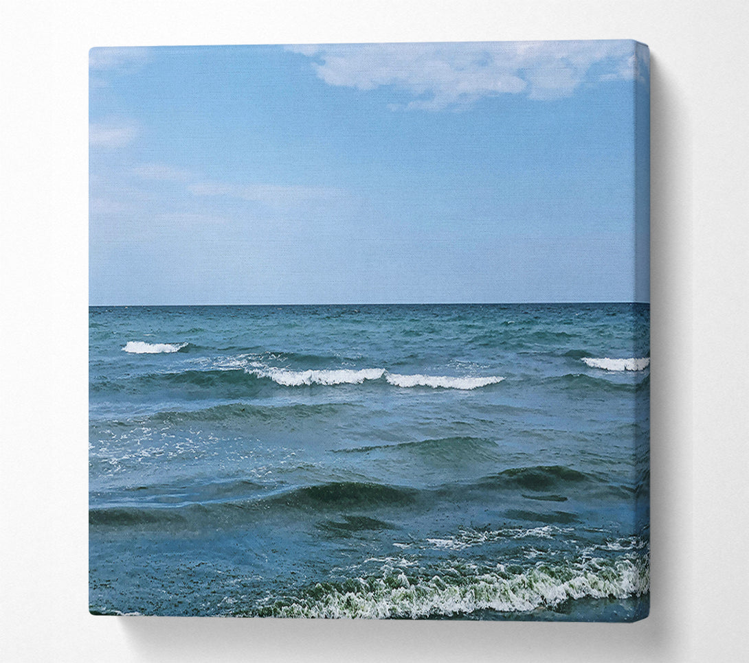  A Canvas Print of Azure Ocean Waves Canvas Art