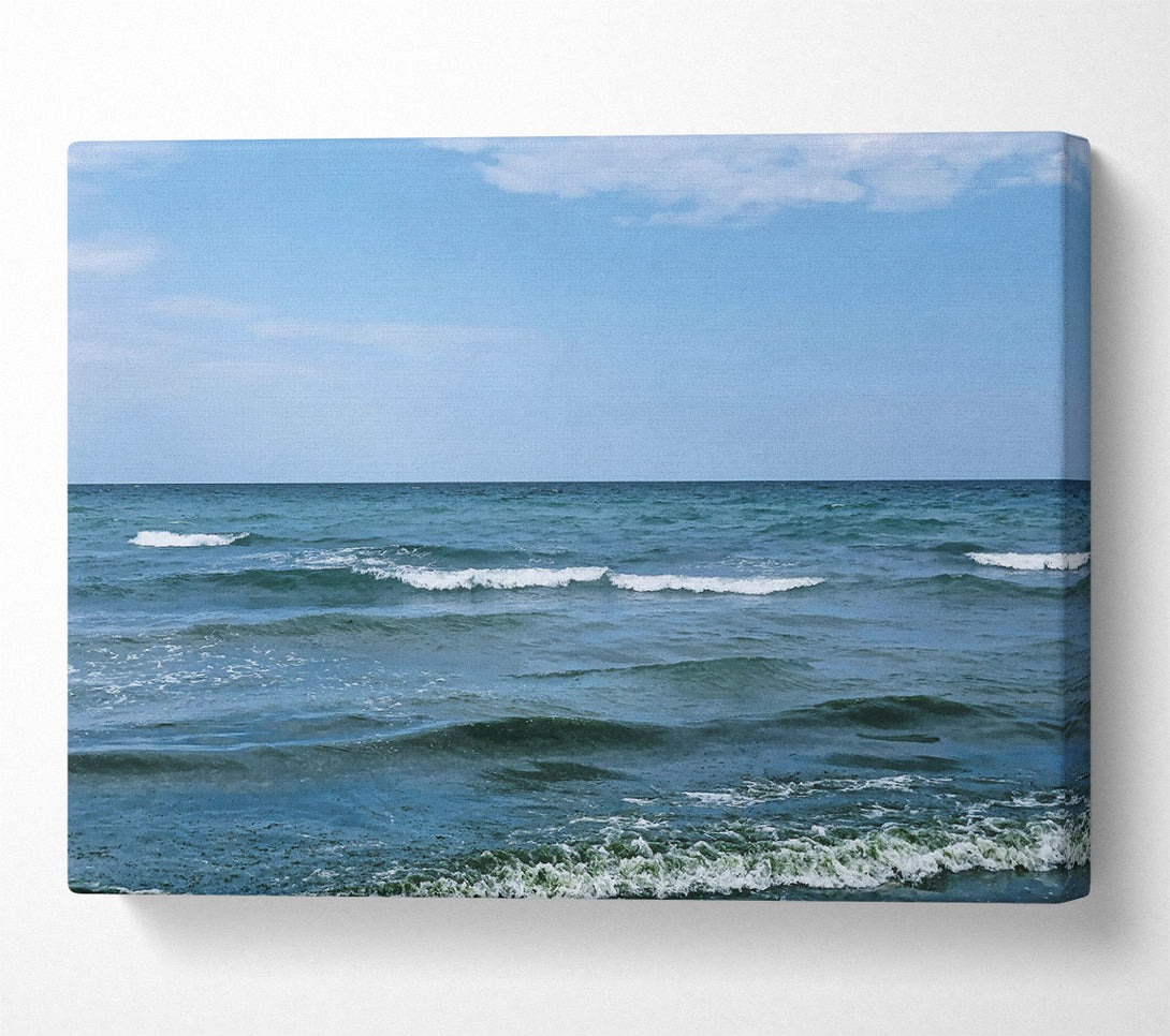  A Canvas Print of Azure Ocean Waves Canvas Art