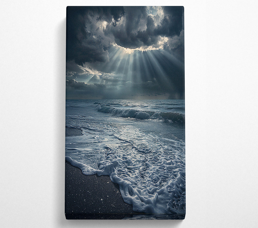  A Canvas Print of Blue Light Through Clouds Canvas Art