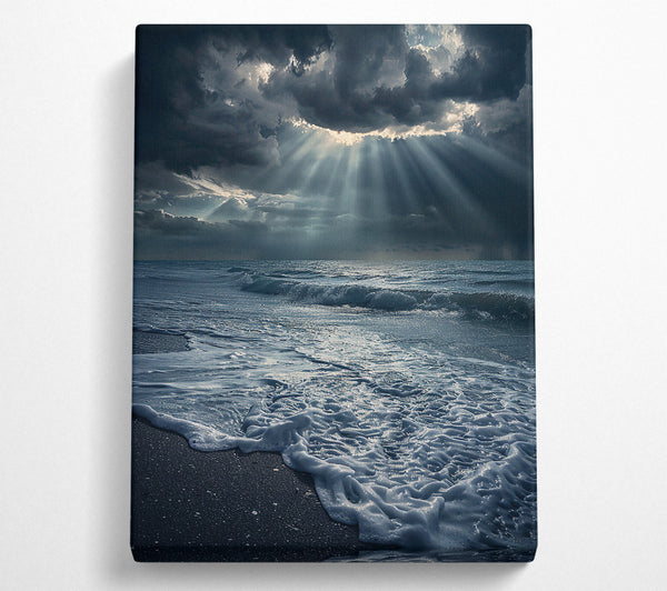  A Canvas Print of Blue Light Through Clouds Canvas Art