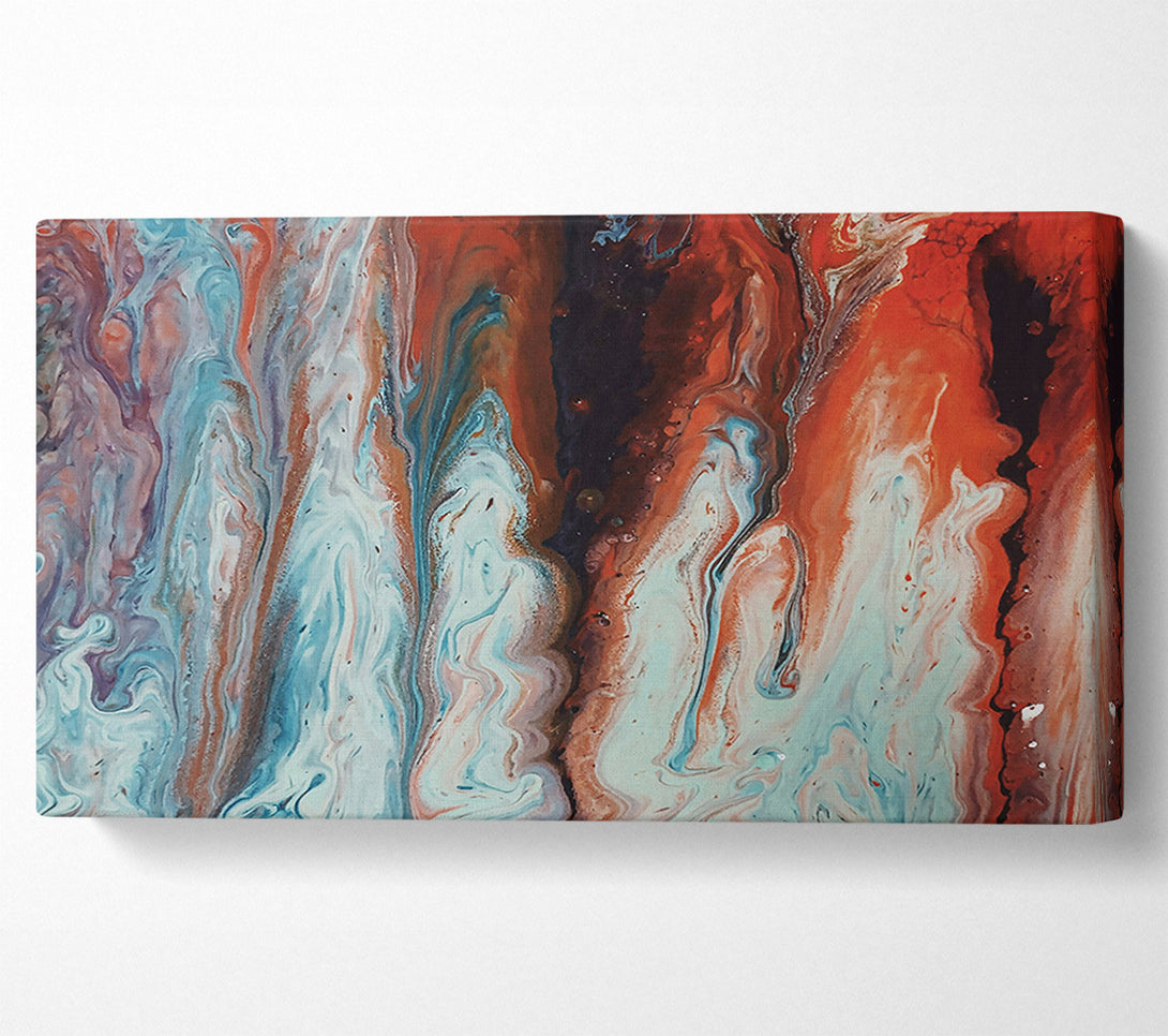  A Canvas Print of Orange Swirling Hues Canvas Art