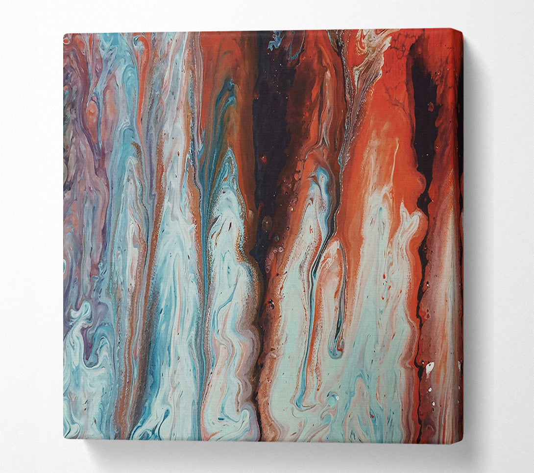  A Canvas Print of Orange Swirling Hues Canvas Art