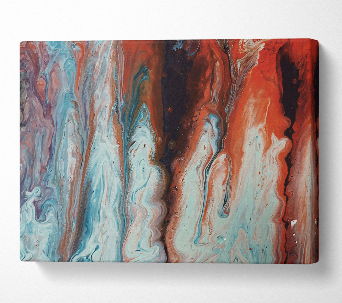  A Canvas Print of Orange Swirling Hues Canvas Art