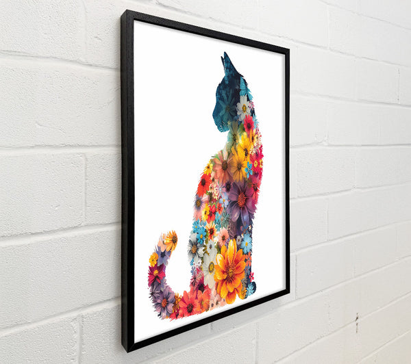 Orange Floral Feline