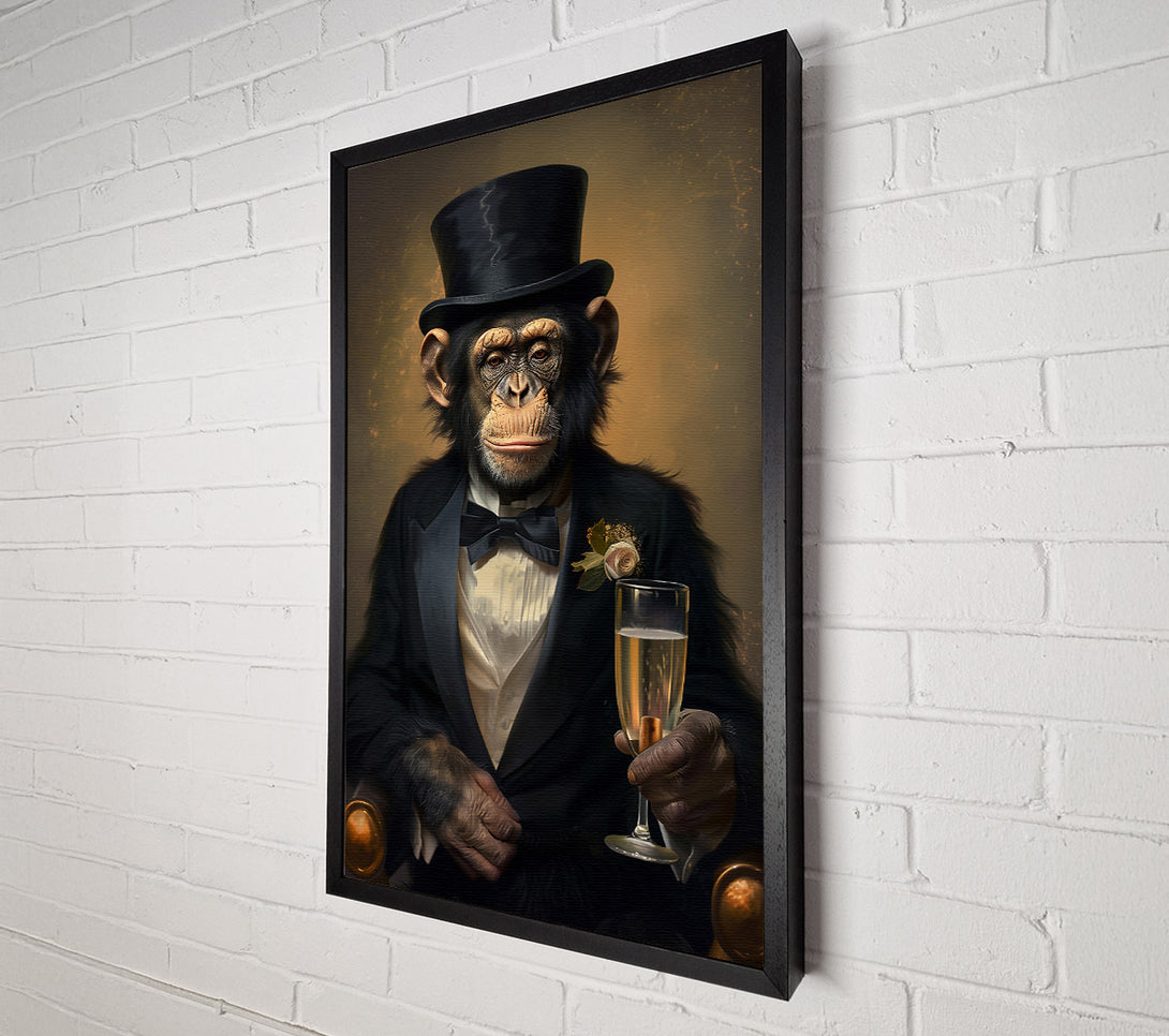  A Canvas Print of Golden Champagne Toast Canvas Wall Art