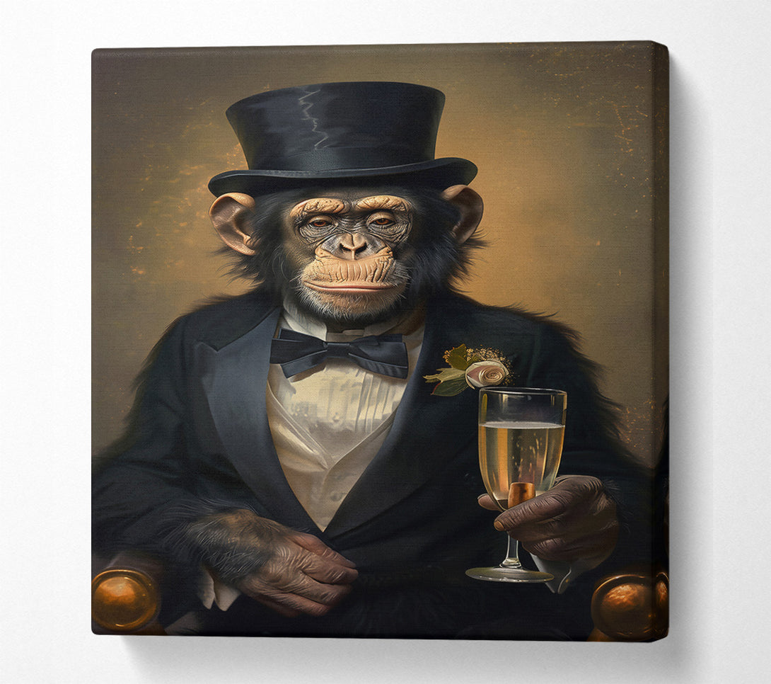  A Canvas Print of Golden Champagne Toast Canvas Wall Art