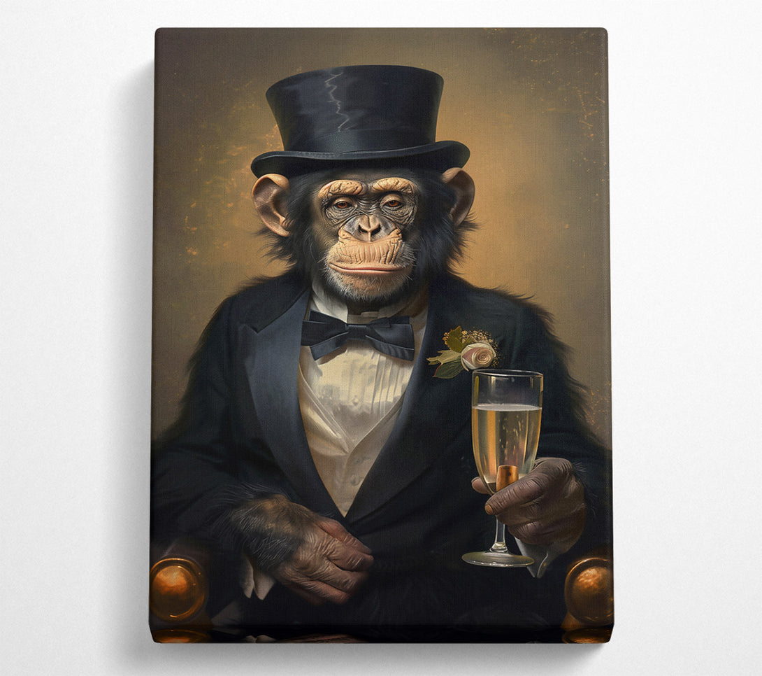  A Canvas Print of Golden Champagne Toast Canvas Wall Art