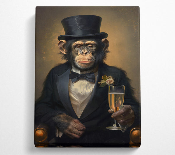  A Canvas Print of Golden Champagne Toast Canvas Wall Art