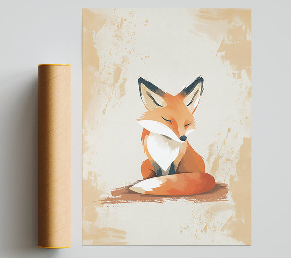 Orange Fox Resting Giclee Print
