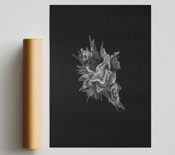 White Digital Burst Print