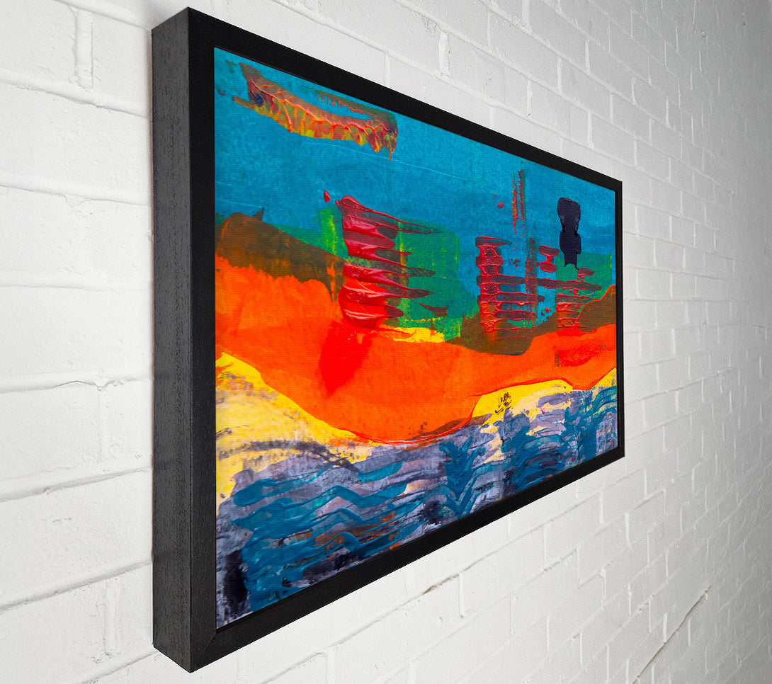  A Canvas Print of Orange Abstract Landscape Canvas Wall Art