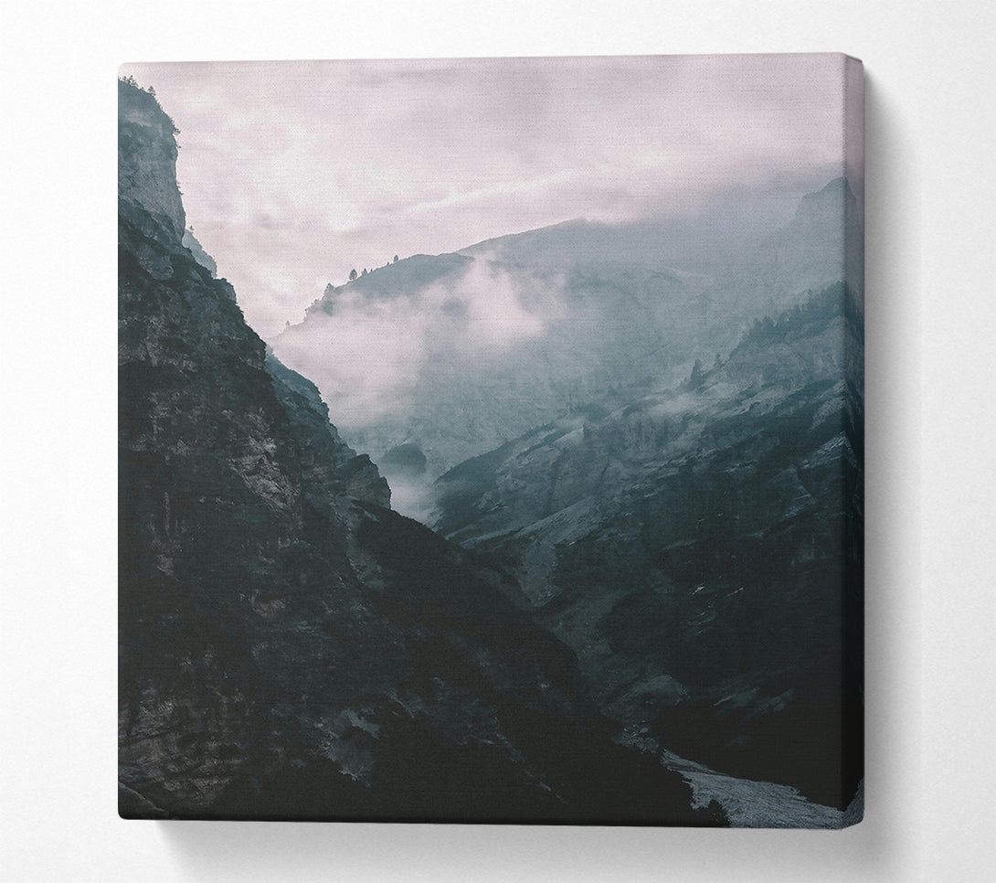  A Canvas Print of The Grey Mountain Valley Canvas Print
