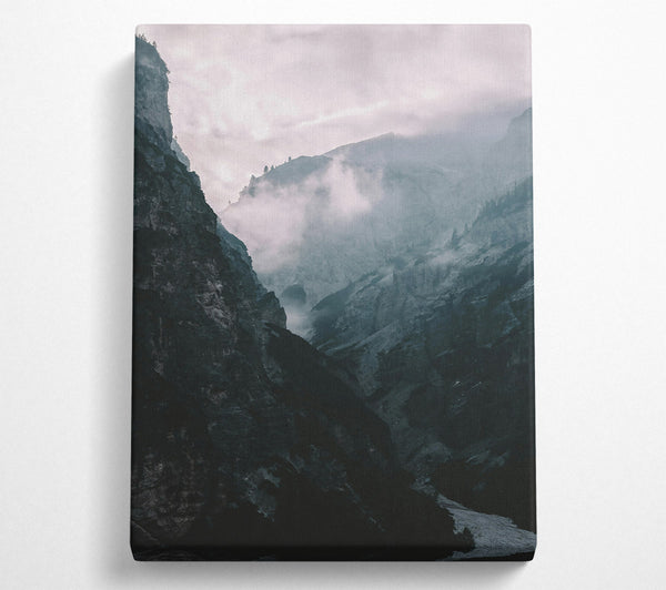  A Canvas Print of The Grey Mountain Valley Canvas Print