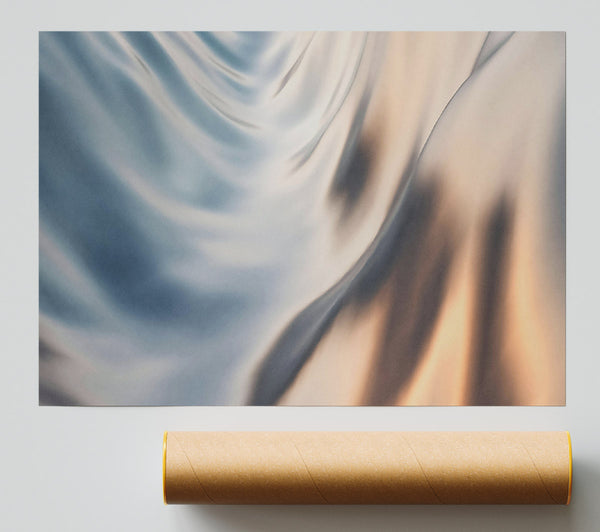 Orange Liquid Flowing Print