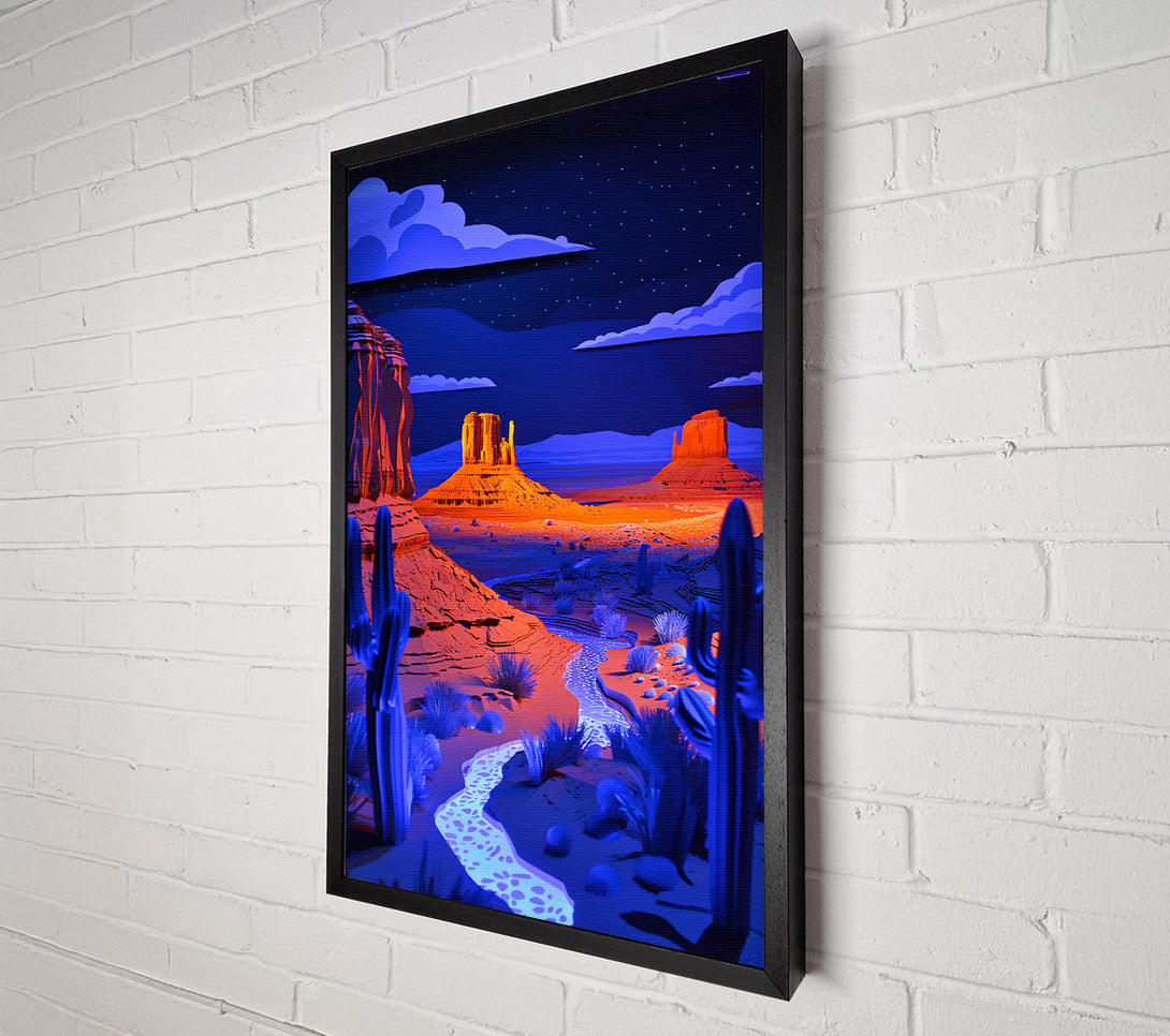  A Canvas Print of Blue Desert Stream Canvas Print